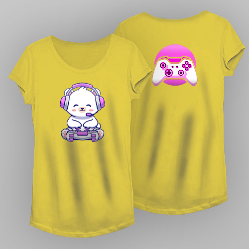 Baby Look Long Stonada Premium | Amarelo Canário