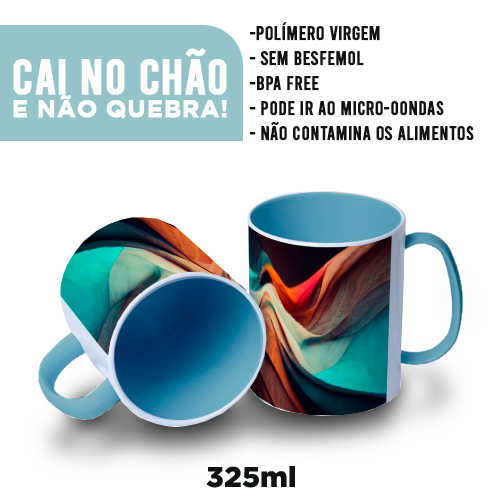 Caneca de Polímero | Azul Claro | 325ml
