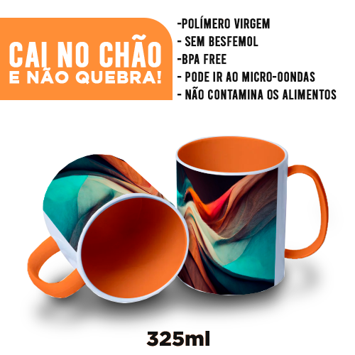 Caneca de Polímero | Laranja | 325ml